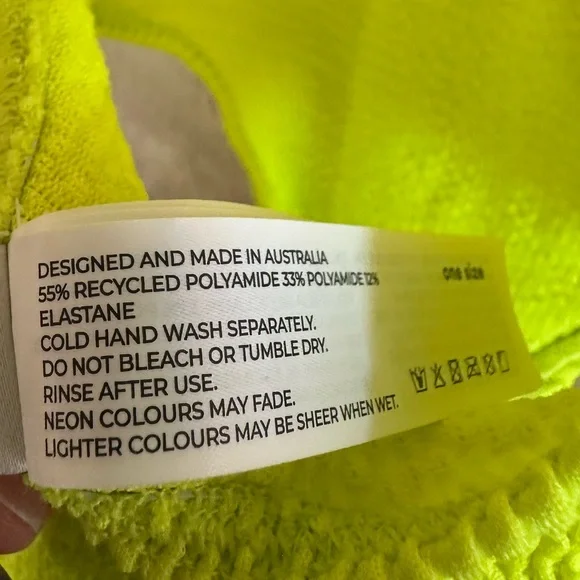 NWOT Bond-Eye Mara One Piece in Sunny Lime - Picture 9 of 9